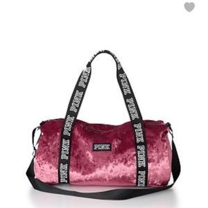 ❌SOLD❌ VS Pink Mini Velvet Duffel Bag